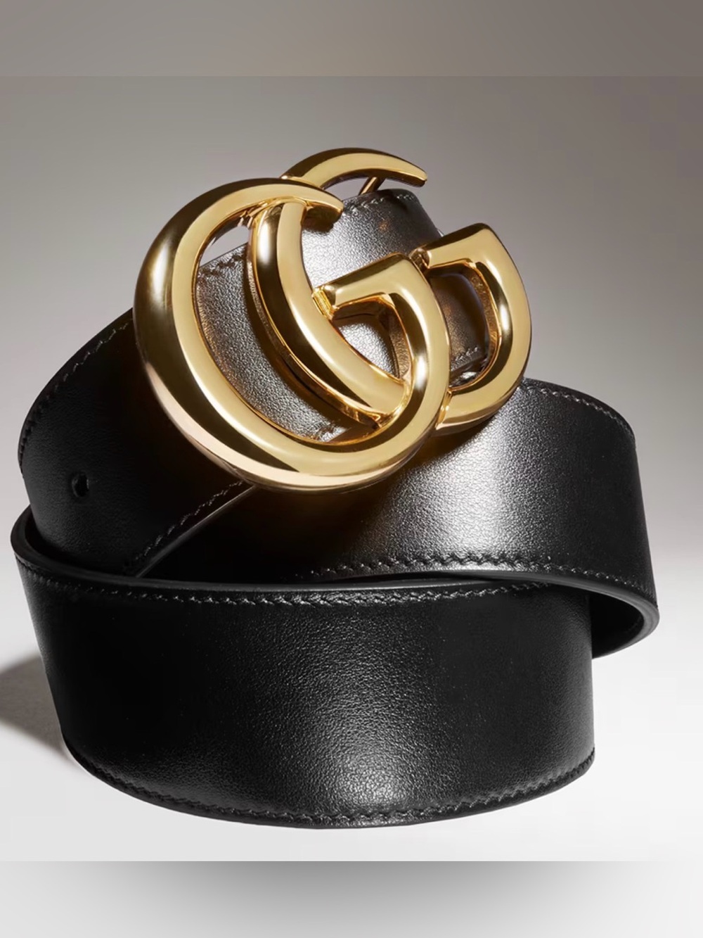 Gucci 70/28 GG Marmont wide belt with shiny buckle